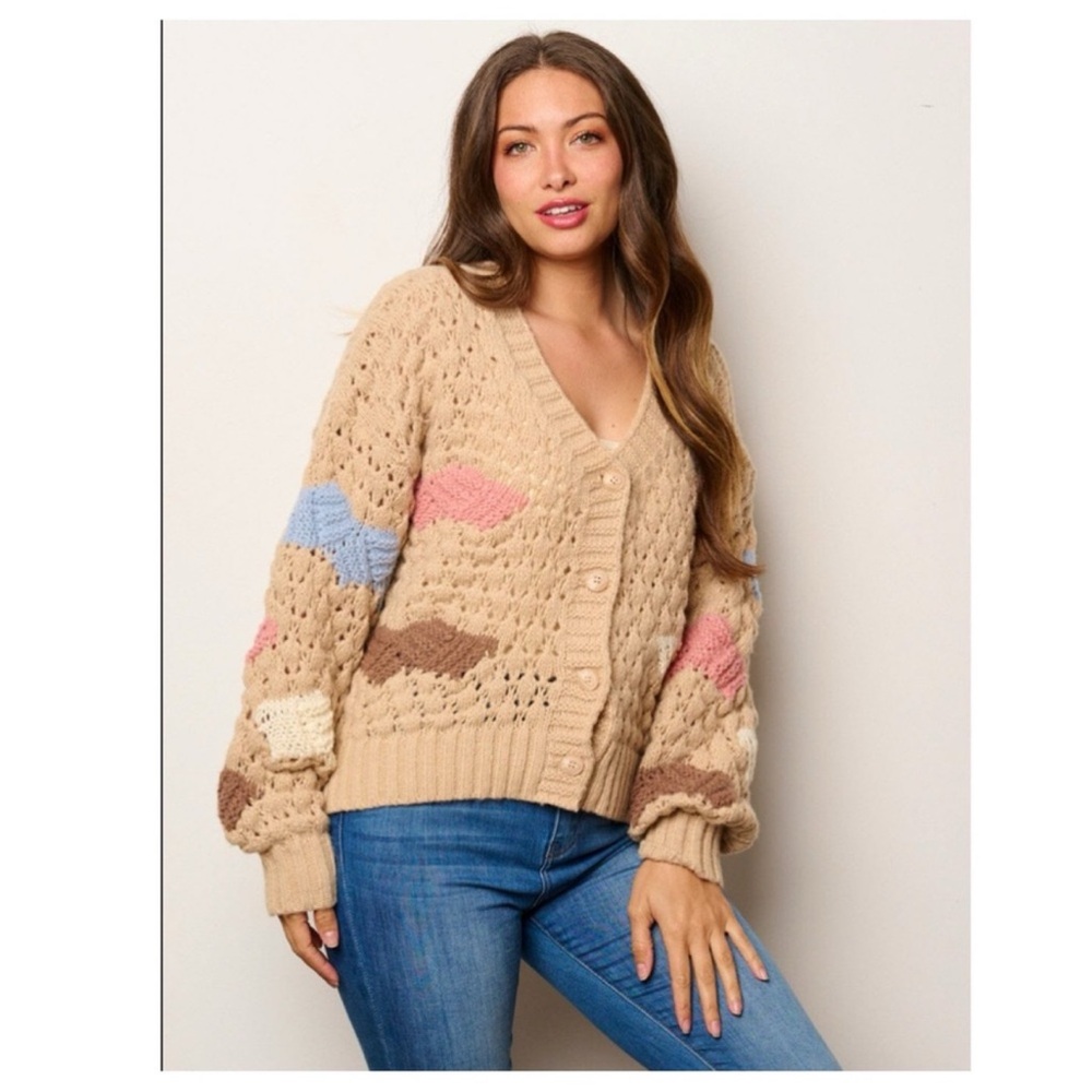 New In Women's Button Up Sweater Cardigan - Picture 2 of 7